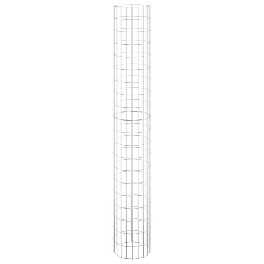 Vidaxl Gabion Pole ronde Ø30x200 cm en acier galvanisé