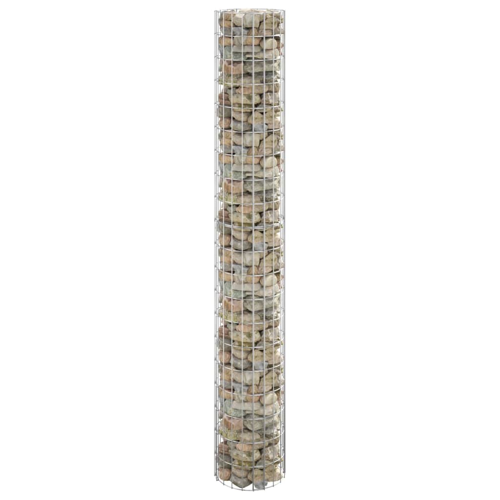 Vidaxl Gabion Pole ronde Ø30x200 cm en acier galvanisé
