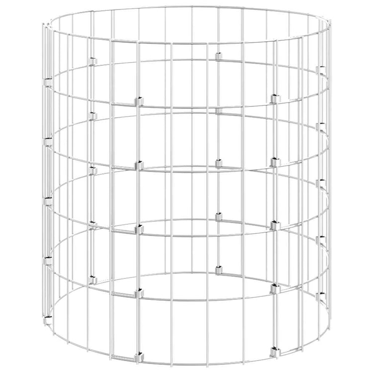 Vidaxl Gabion Pole ronde Ø50x50 cm en acier galvanisé