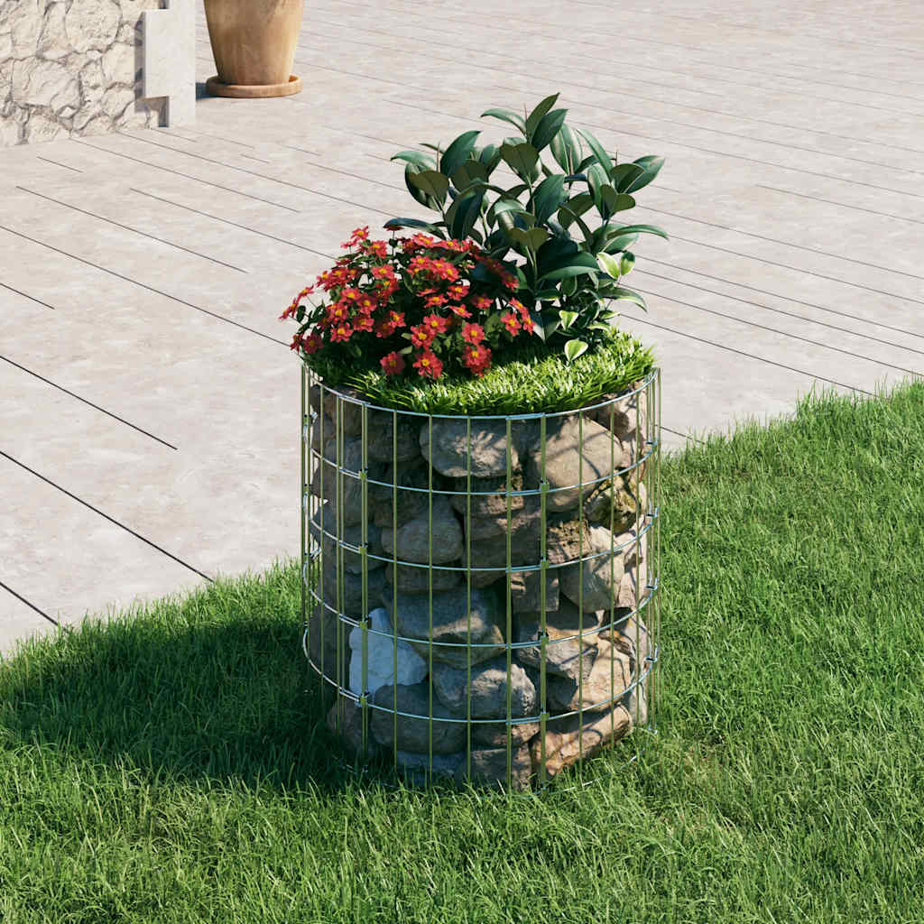 Vidaxl Gabion Pole ronde Ø50x50 cm en acier galvanisé