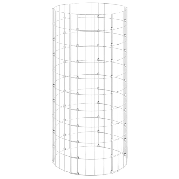 Vidaxl Gabion Pole ronde Ø50x100 cm en acier galvanisé