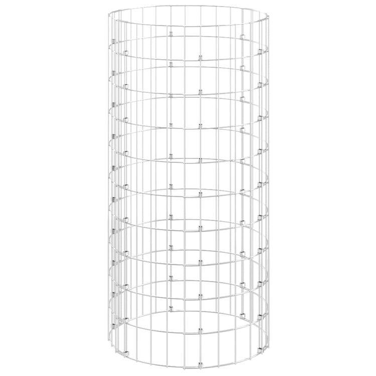 Vidaxl Gabion Pole ronde Ø50x100 cm en acier galvanisé