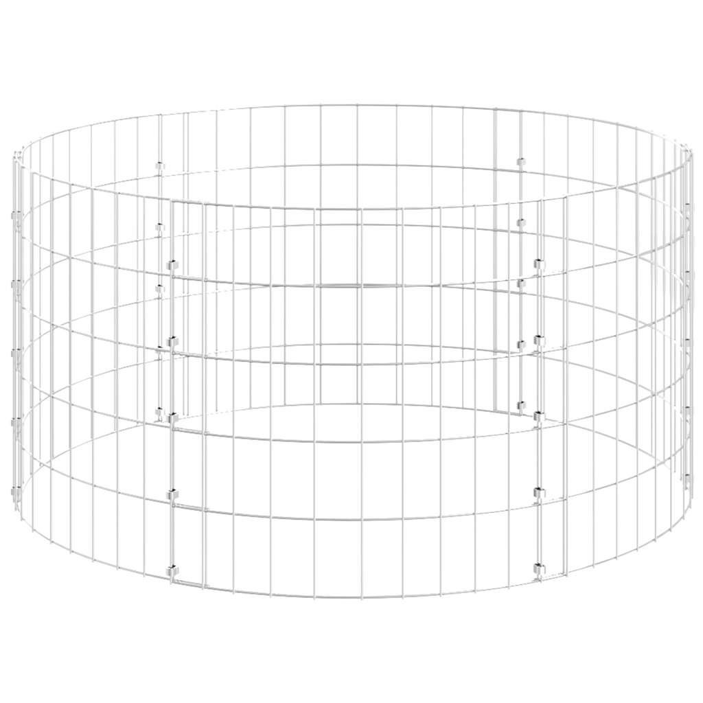 Poteau de gabion Vidaxx rond ø100x50 cm acier galvanisé