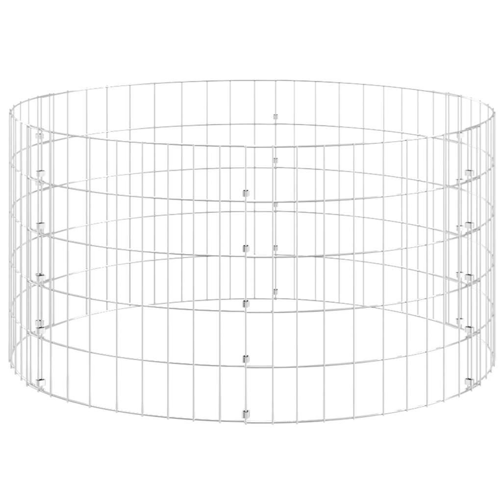 Poteau de gabion Vidaxx rond ø100x50 cm acier galvanisé
