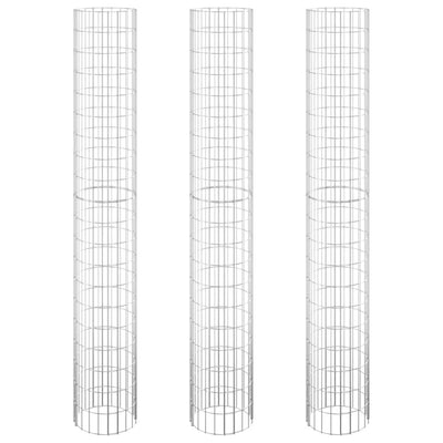 Vidaxl Gabion Planteurs 3 ST Round Rouled Ø30x200 cm Steel