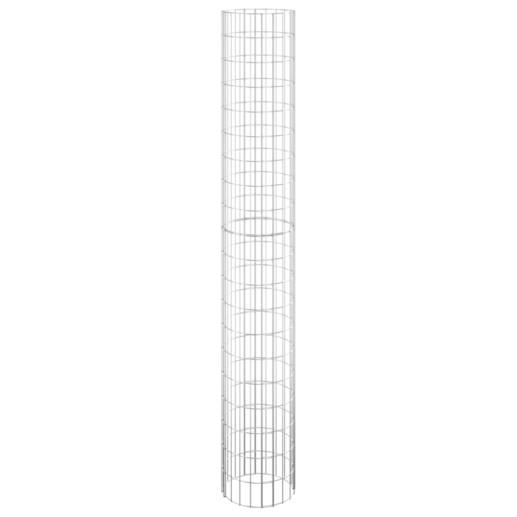 Vidaxl Gabion Planteurs 3 ST Round Rouled Ø30x200 cm Steel