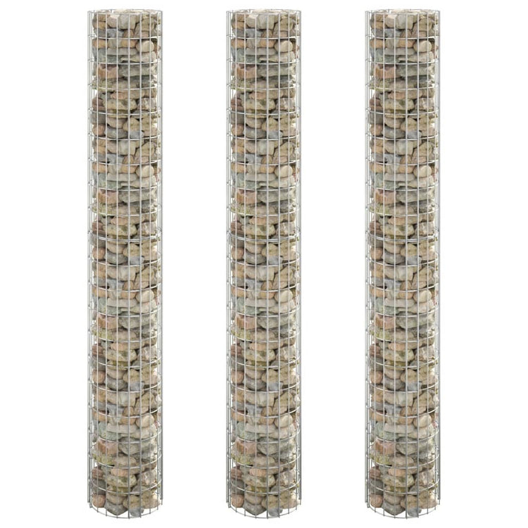 Vidaxl Gabion Planteurs 3 ST Round Rouled Ø30x200 cm Steel