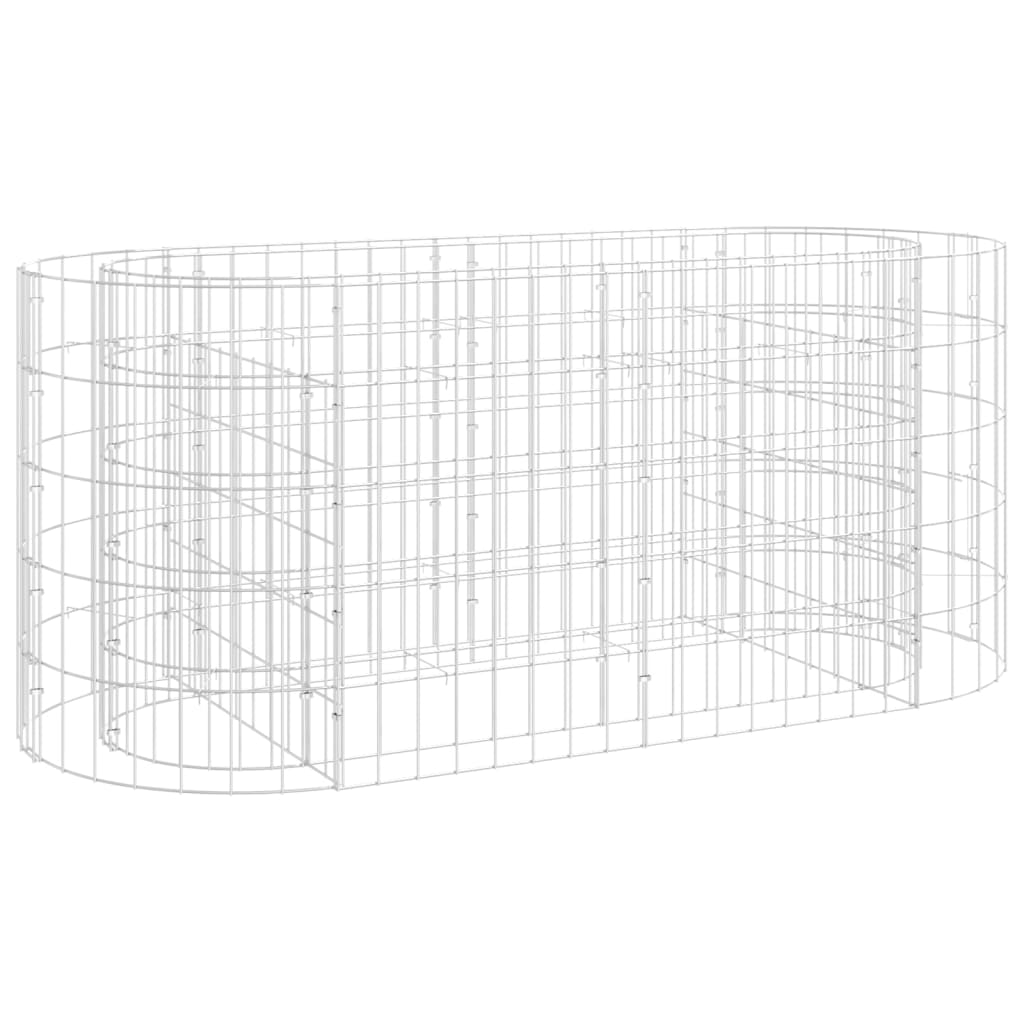 Vidaxl Gabion Planter surélevé 120x50x50 cm de fer galvanisé