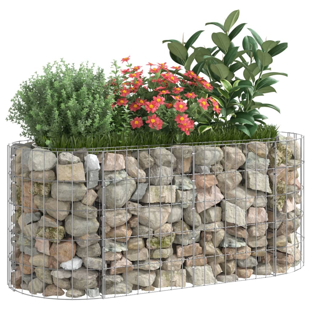 Vidaxl Gabion Planter surélevé 120x50x50 cm de fer galvanisé