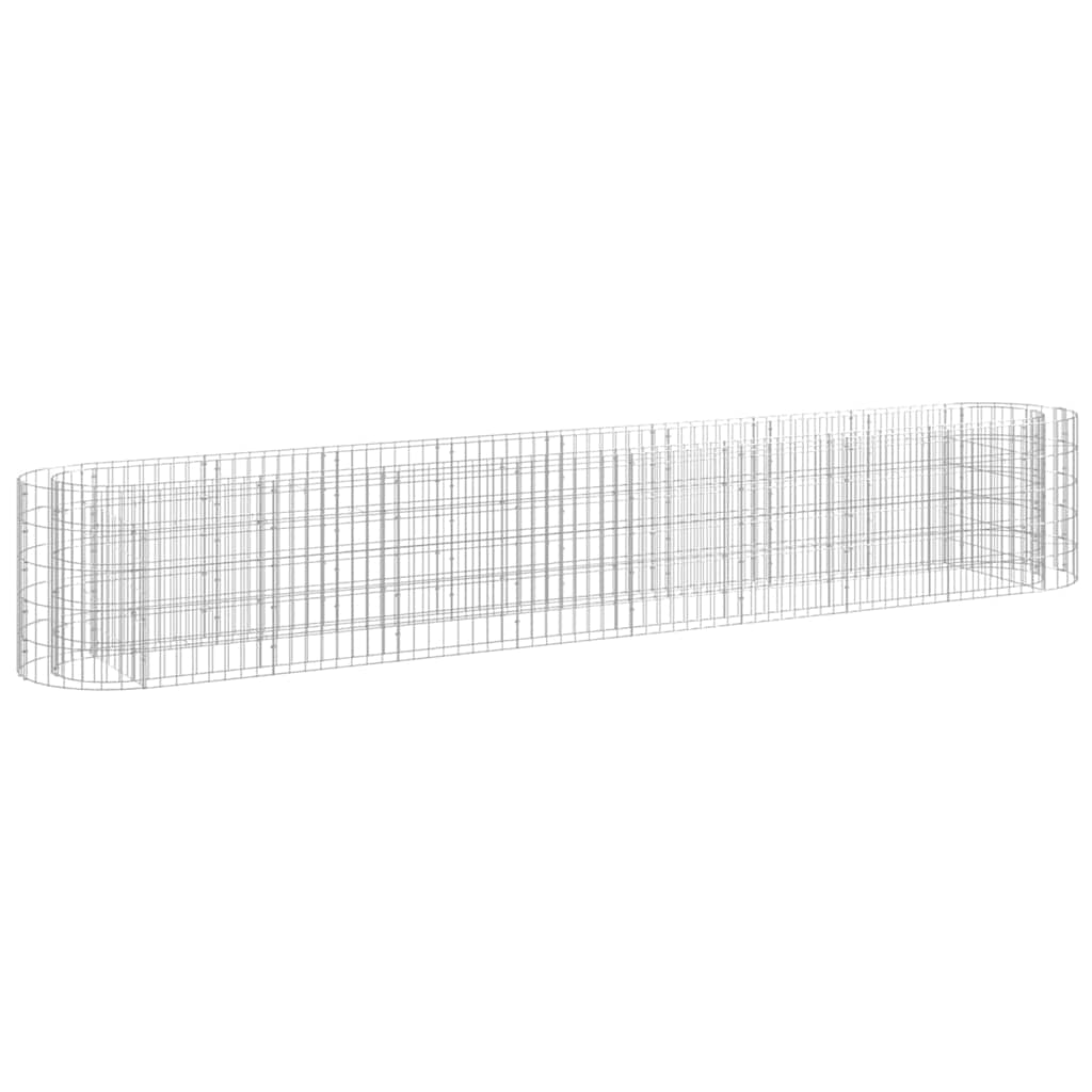 Vidaxl Gabion Planter insenté 330x50x50 cm fer galvanisé
