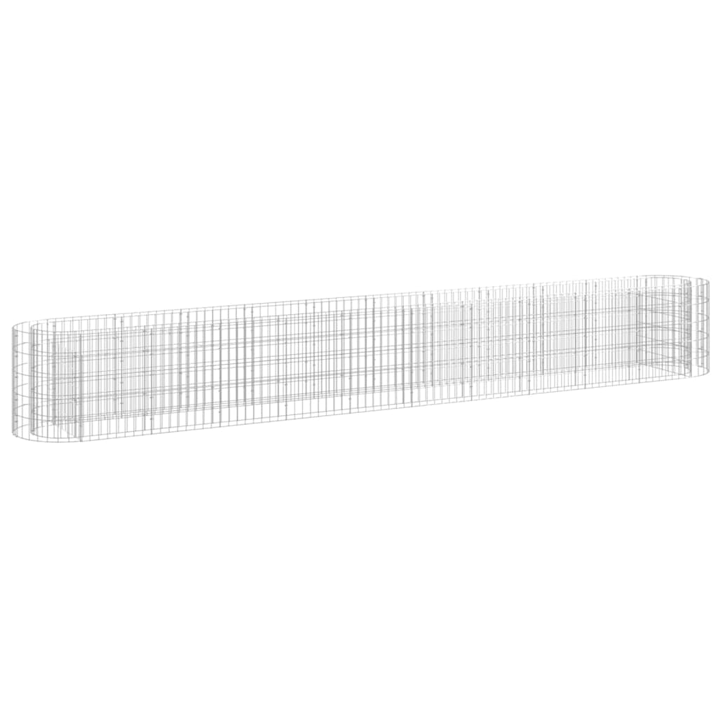 Vidaxl Gabion Planter insenté 400x50x50 cm fer galvanisé
