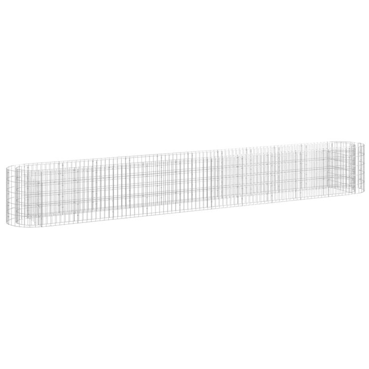 Vidaxl Gabion Planter insenté 400x50x50 cm fer galvanisé
