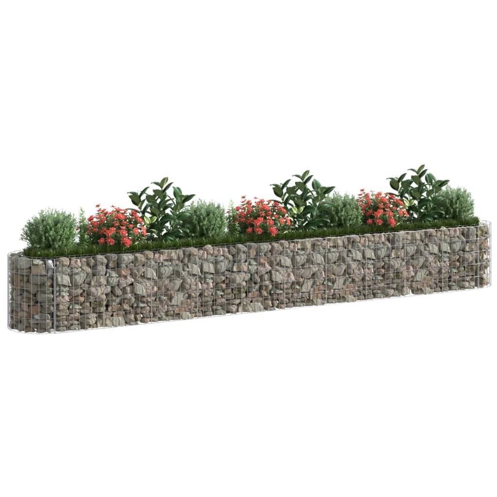Vidaxl Gabion Planter insenté 400x50x50 cm fer galvanisé
