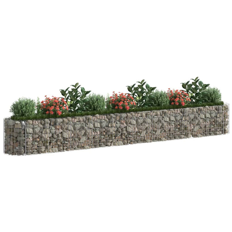 Vidaxl Gabion Planter insenté 400x50x50 cm fer galvanisé