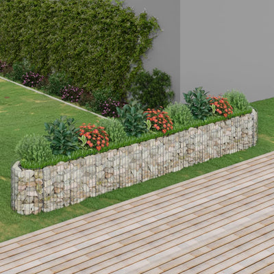 Vidaxl Gabion Planter insenté 400x50x50 cm fer galvanisé