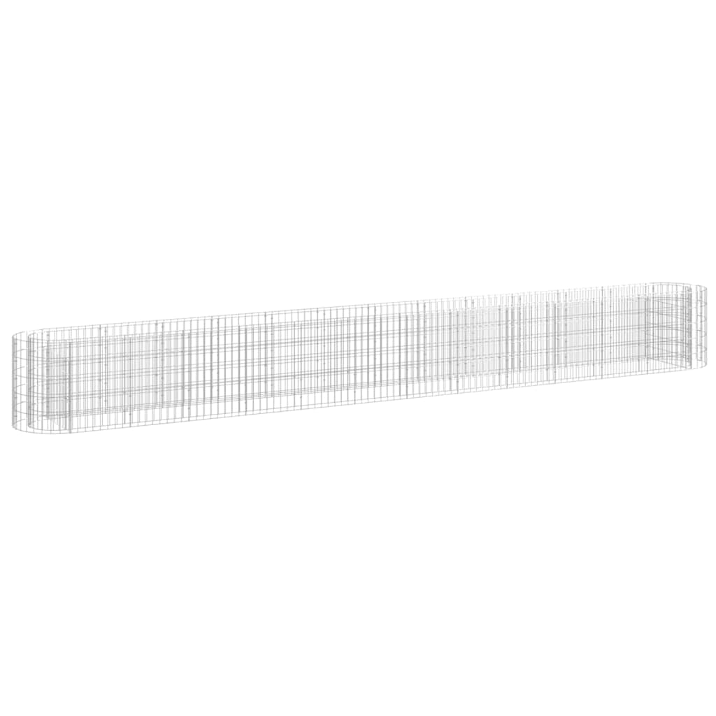 Vidaxl Gabion Planter surélevé 470x50x50 cm de fer galvanisé