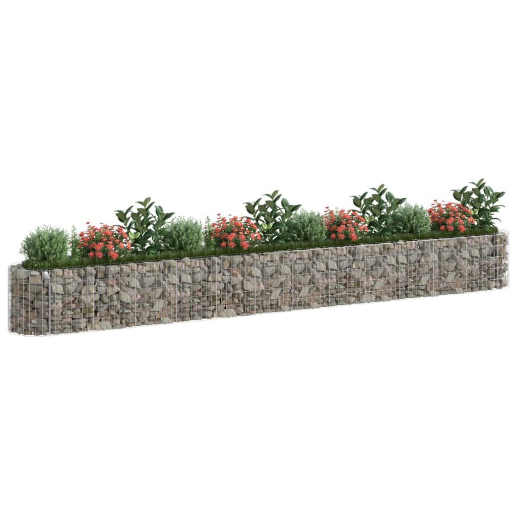 Vidaxl Gabion Planter surélevé 470x50x50 cm de fer galvanisé