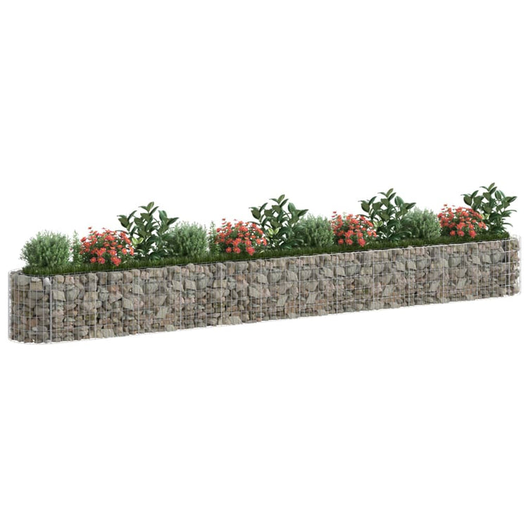 Vidaxl Gabion Planter surélevé 470x50x50 cm de fer galvanisé