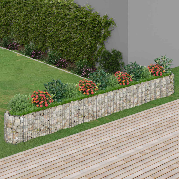 Vidaxl Gabion Planter surélevé 470x50x50 cm de fer galvanisé