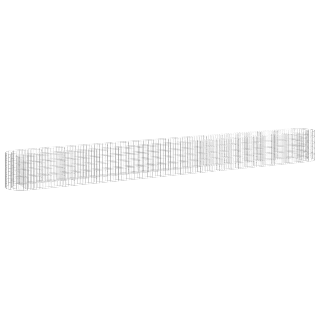 Vidaxl Gabion Planter surélevé 540x50x50 cm de fer galvanisé