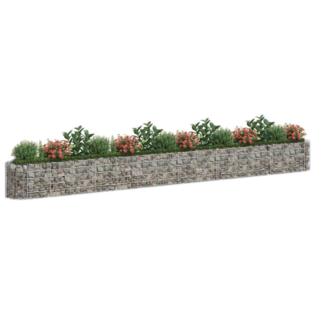 Vidaxl Gabion Planter surélevé 540x50x50 cm de fer galvanisé