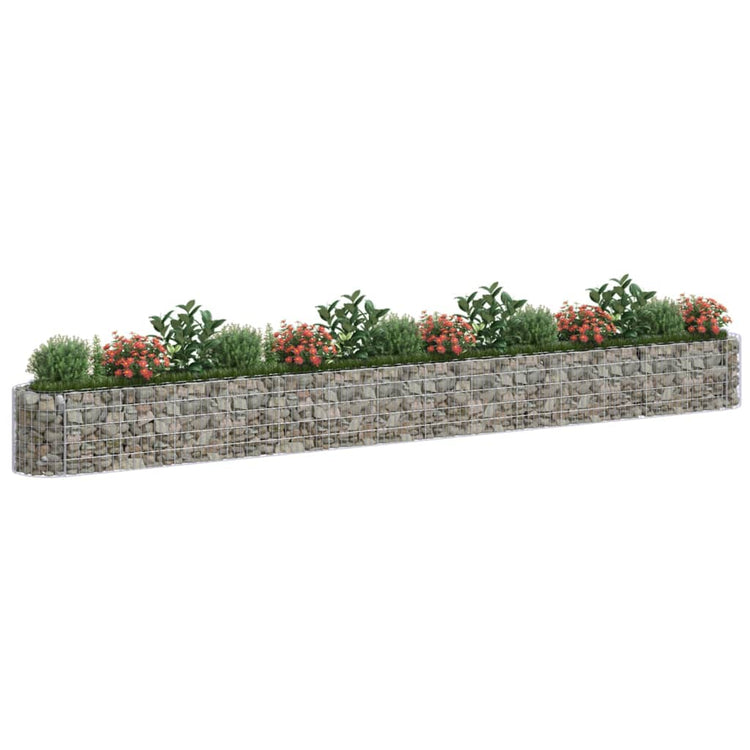 Vidaxl Gabion Planter surélevé 540x50x50 cm de fer galvanisé