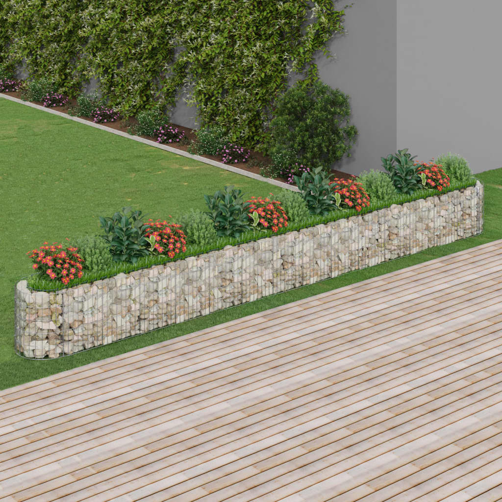 Vidaxl Gabion Planter surélevé 540x50x50 cm de fer galvanisé