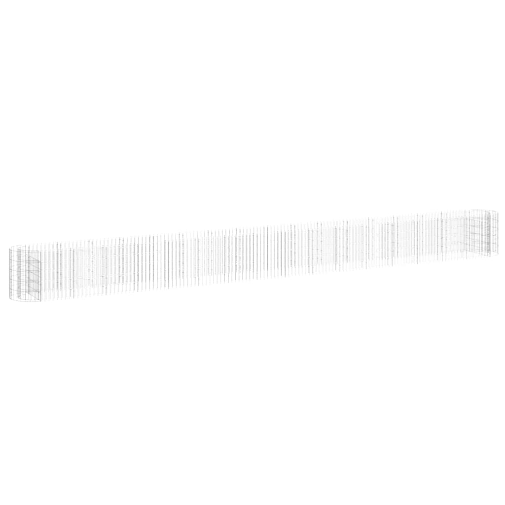 Vidaxl Gabion Planter surélevé 610x50x50 cm fer galvanisé