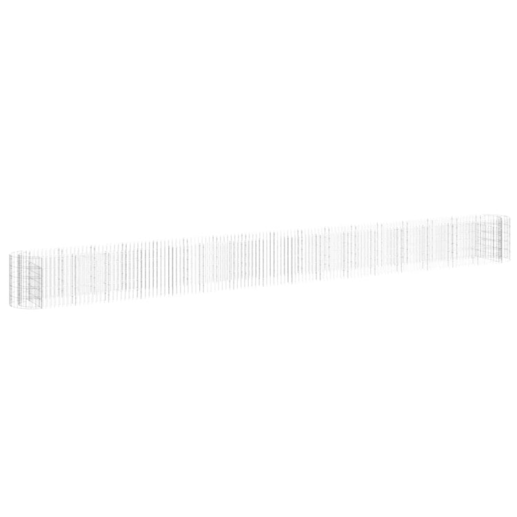 Vidaxl Gabion Planter surélevé 610x50x50 cm fer galvanisé