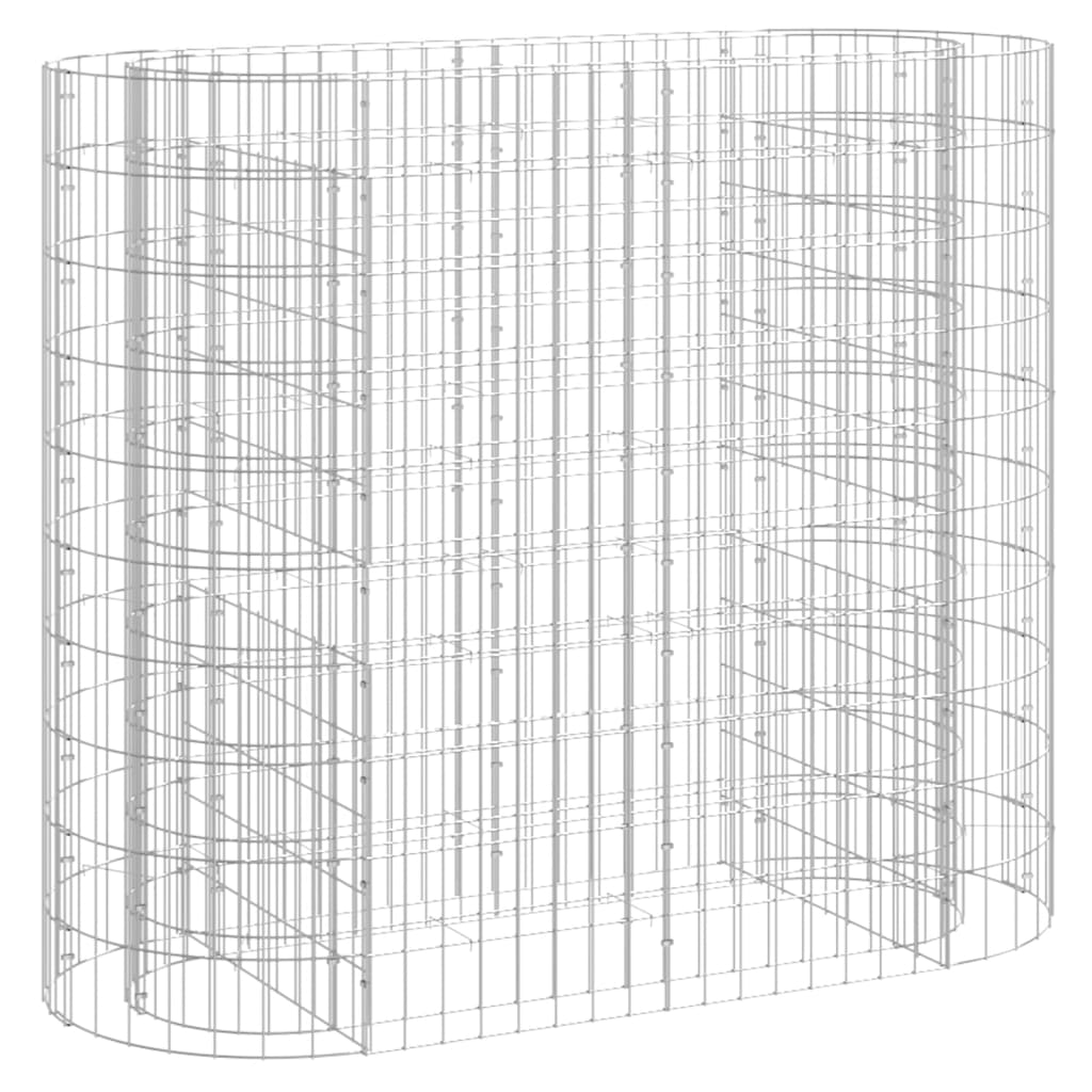 Vidaxl Gabion Planter surélevé 120x50x100 cm de fer galvanisé