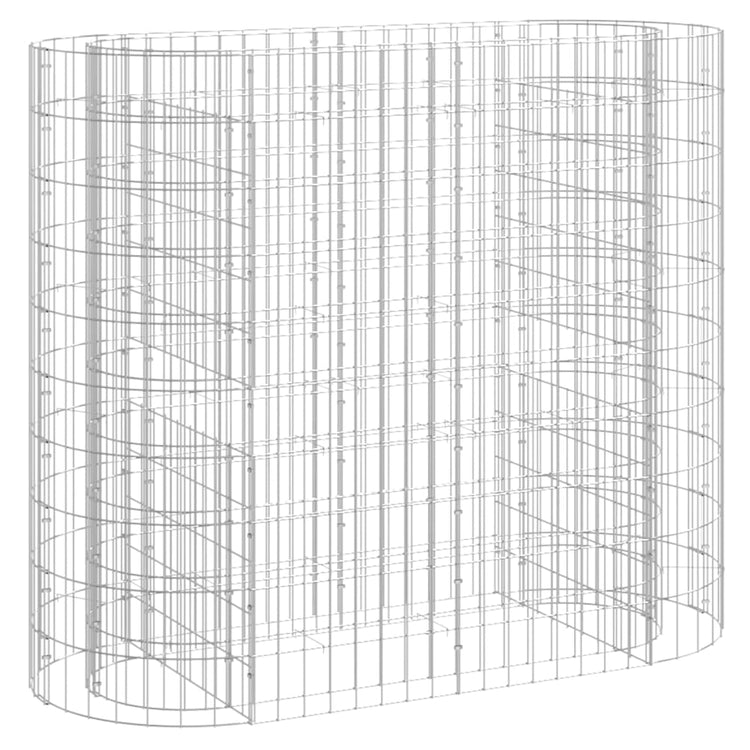Vidaxl Gabion Planter surélevé 120x50x100 cm de fer galvanisé