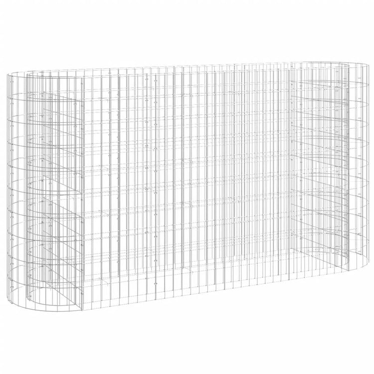 Vidaxl Gabion Planter surélevé 190x50x100 cm fer galvanisé