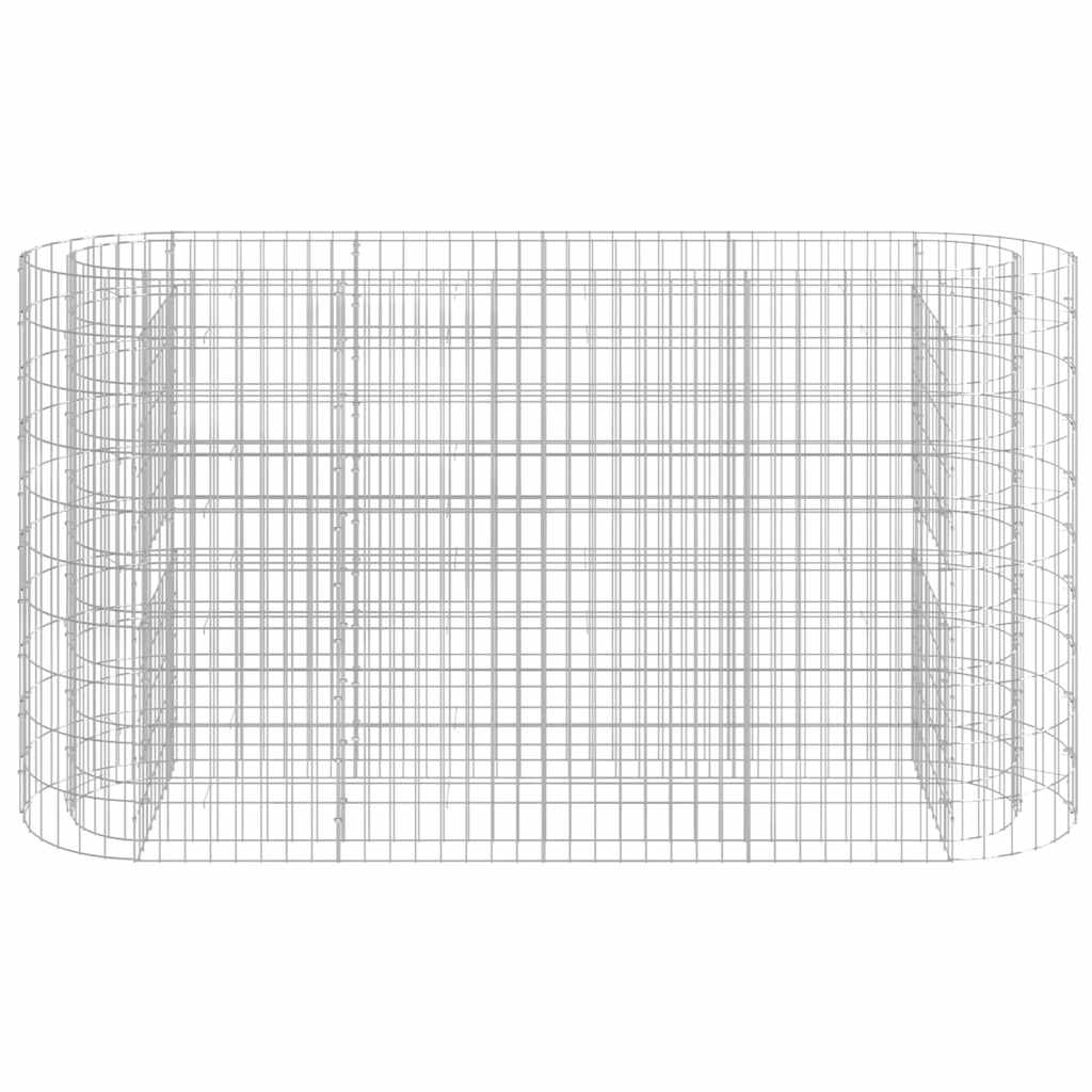 Vidaxl Gabion Planter surélevé 190x50x100 cm fer galvanisé
