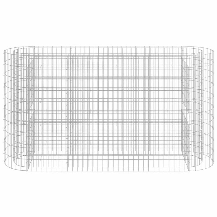 Vidaxl Gabion Planter surélevé 190x50x100 cm fer galvanisé