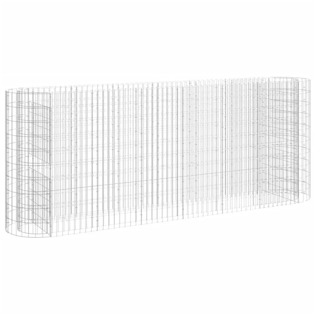 Vidaxl Gabion Planter a augmenté le fer galvanisé 260x50x100 cm