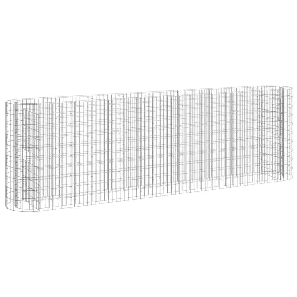 Vidaxl Gabion Planter surélevé 330x50x100 cm fer galvanisé