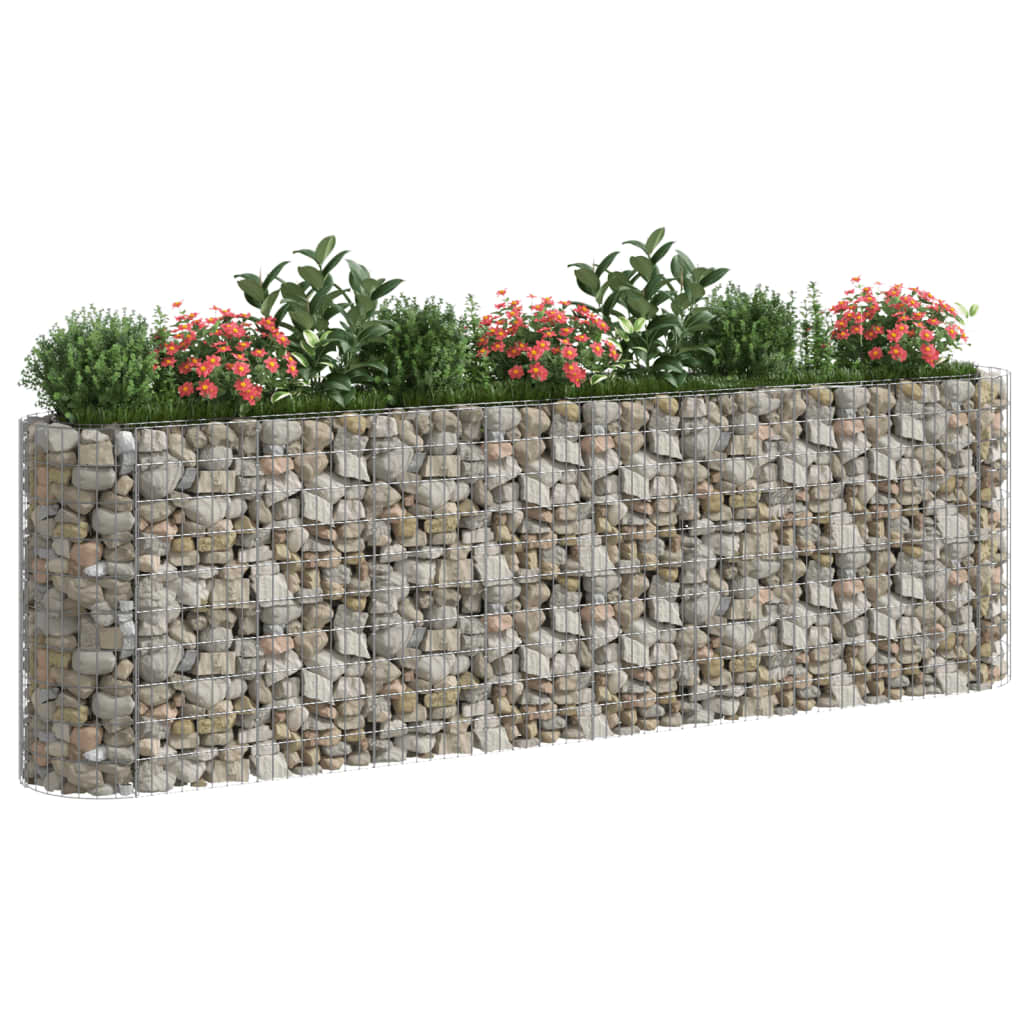 Vidaxl Gabion Planter surélevé 330x50x100 cm fer galvanisé