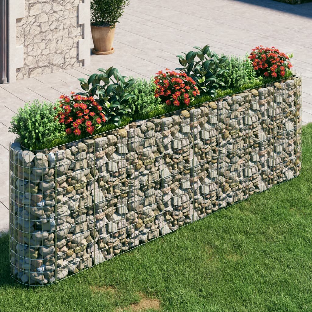 Vidaxl Gabion Planter surélevé 330x50x100 cm fer galvanisé