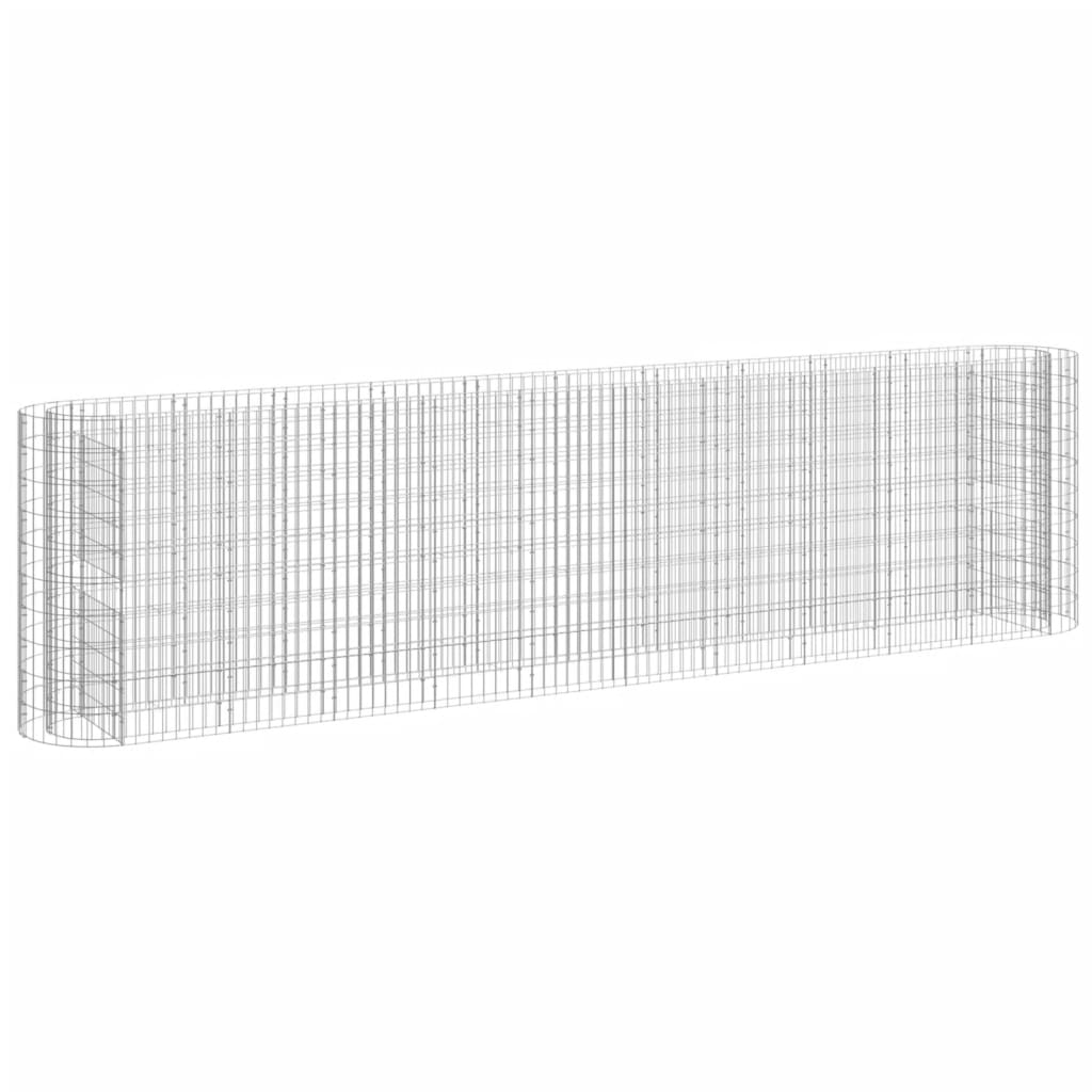 Vidaxl Gabion Planter surélevé 400x50x100 cm fer galvanisé