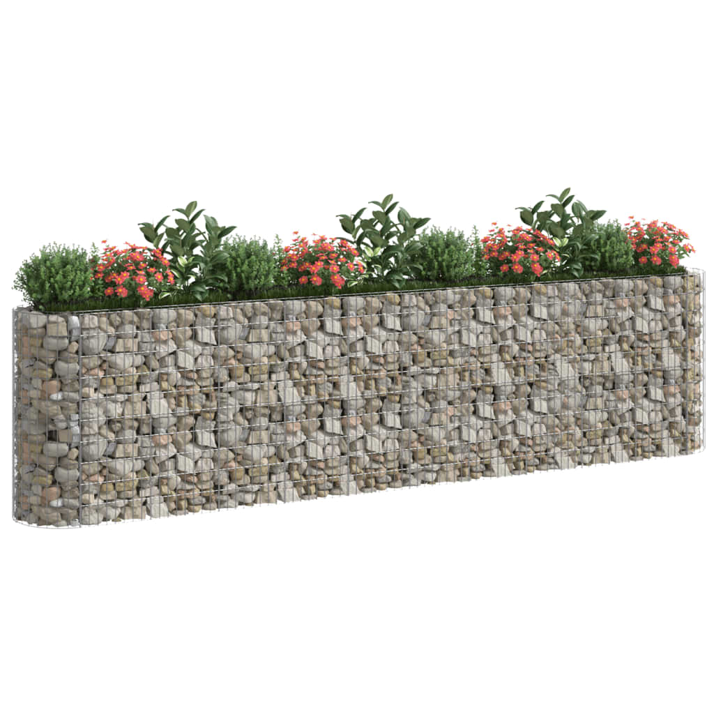 Vidaxl Gabion Planter surélevé 400x50x100 cm fer galvanisé
