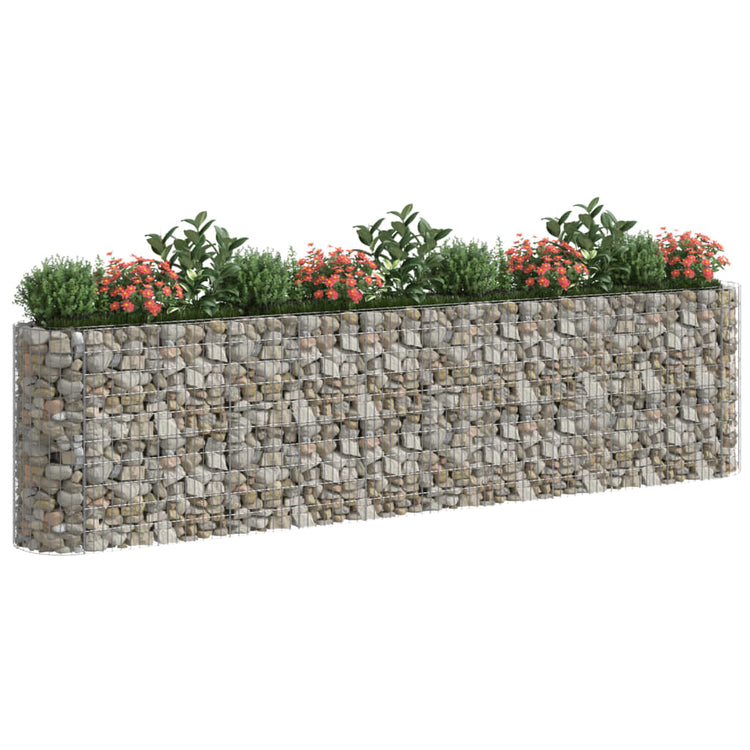 Vidaxl Gabion Planter surélevé 400x50x100 cm fer galvanisé