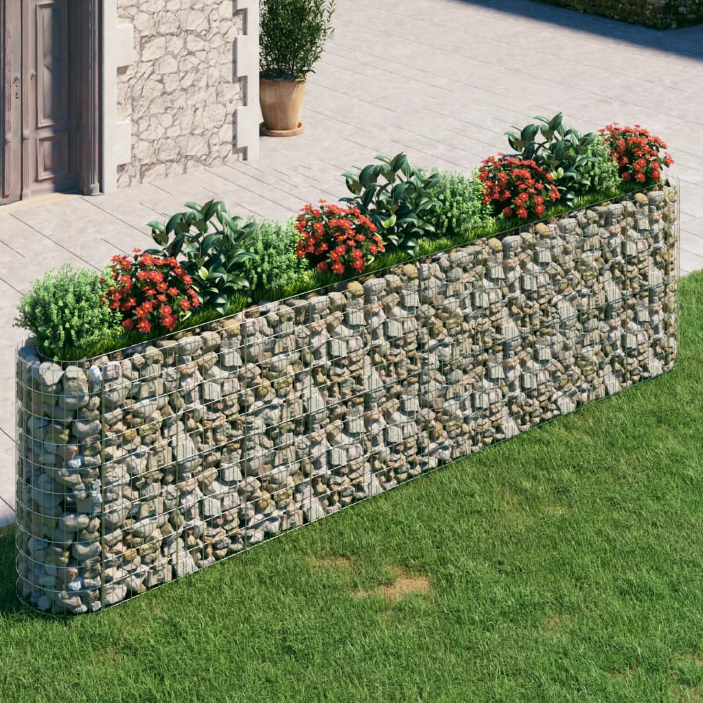 Vidaxl Gabion Planter surélevé 400x50x100 cm fer galvanisé