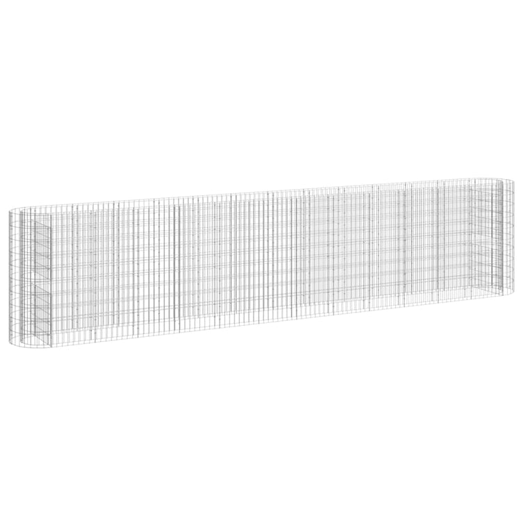 Vidaxl Gabion Planter a relevé 470x50x100 cm de fer galvanisé