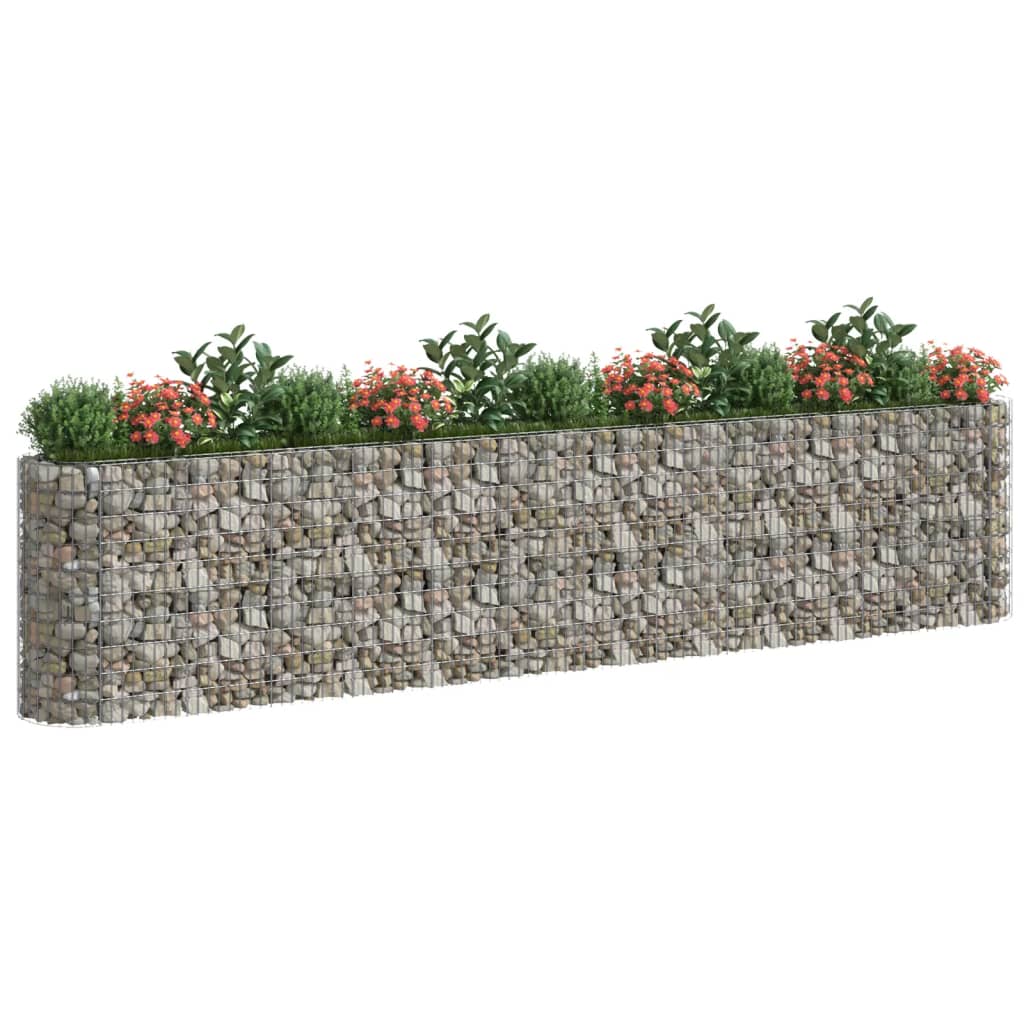 Vidaxl Gabion Planter a relevé 470x50x100 cm de fer galvanisé