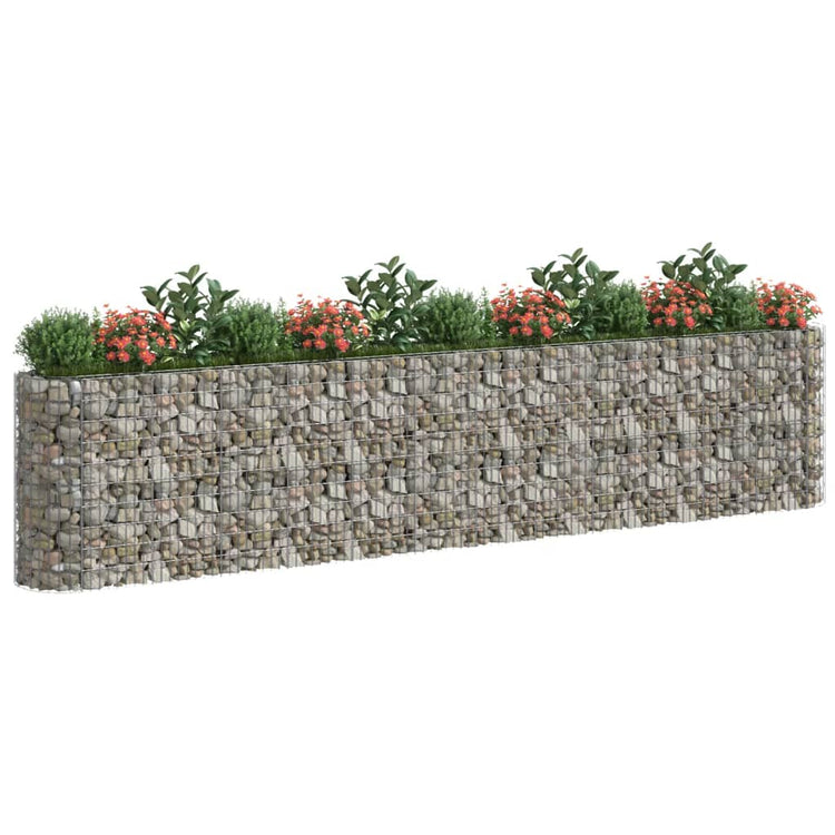 Vidaxl Gabion Planter a relevé 470x50x100 cm de fer galvanisé