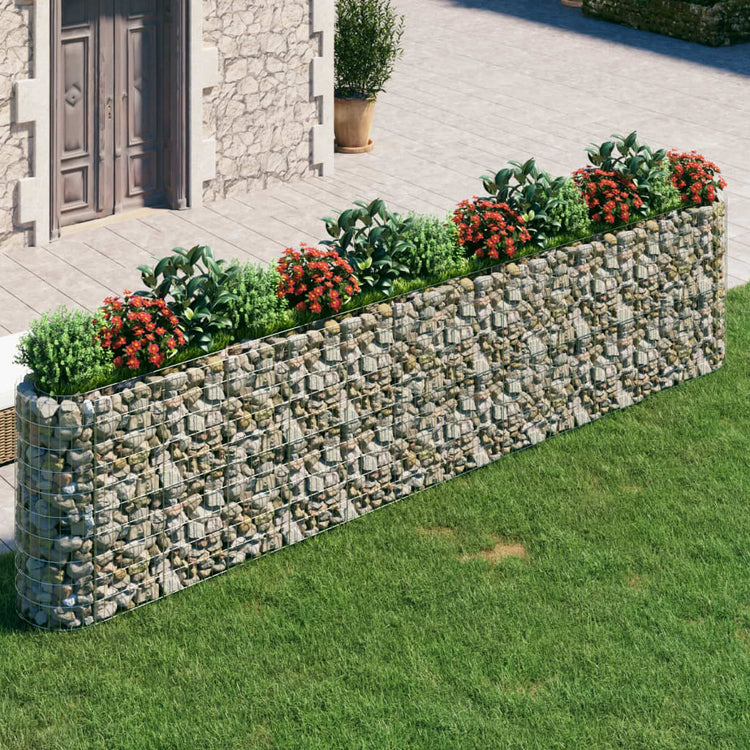 Vidaxl Gabion Planter a relevé 470x50x100 cm de fer galvanisé