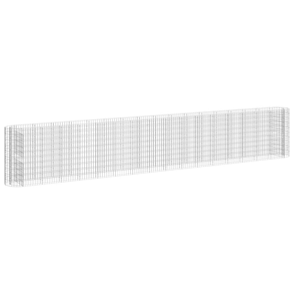 Vidaxl Gabion Planter surélevé 610x50x100 cm fer galvanisé
