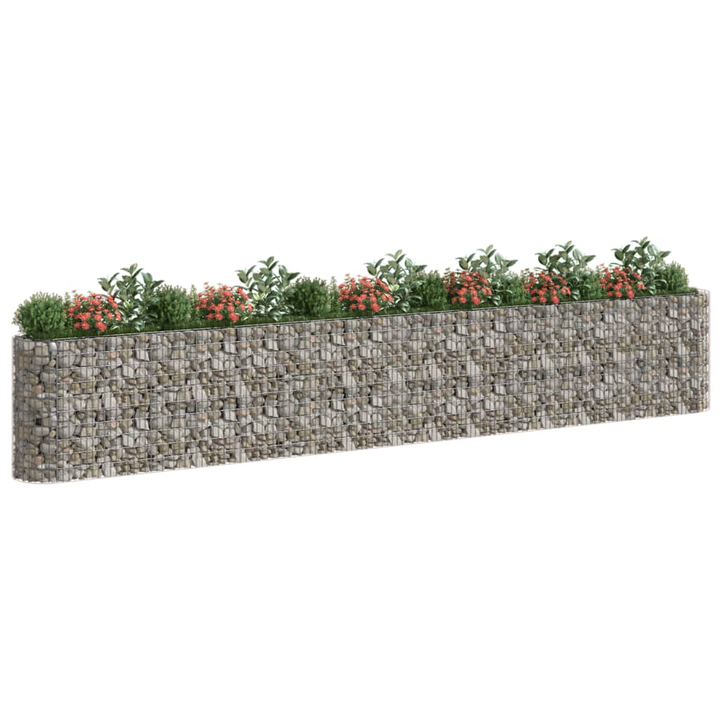Vidaxl Gabion Planter surélevé 610x50x100 cm fer galvanisé