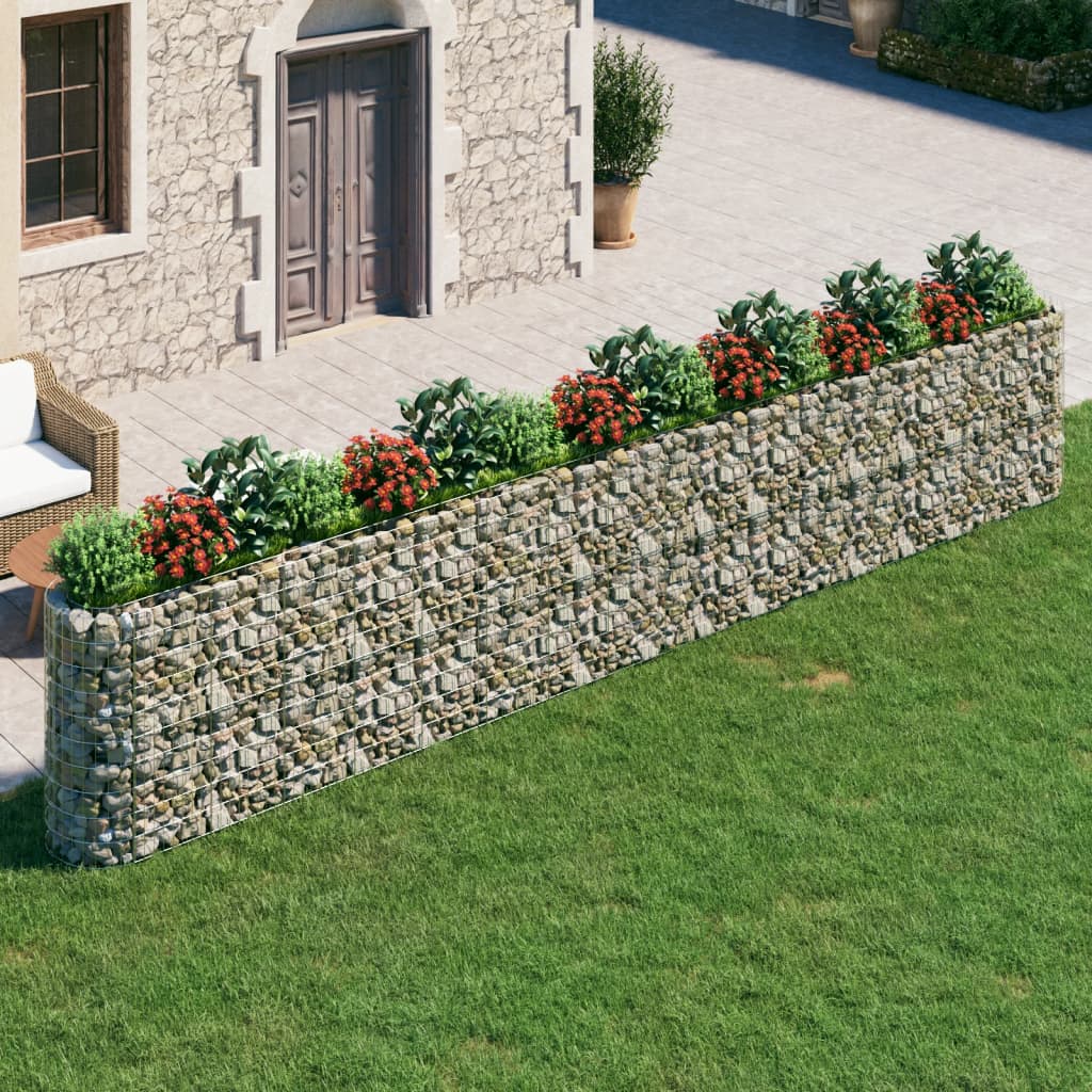Vidaxl Gabion Planter surélevé 610x50x100 cm fer galvanisé
