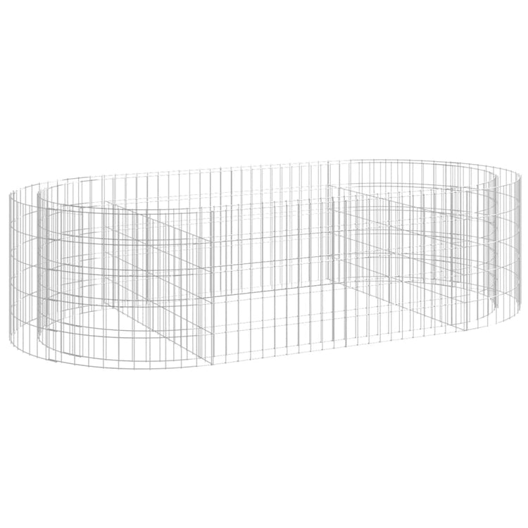 Vidaxl Gabion Planter surélevé 200x100x50 cm fer galvanisé